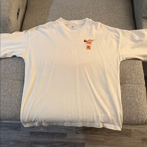 Nike White Long Sleeve Men's Tee with Graphic